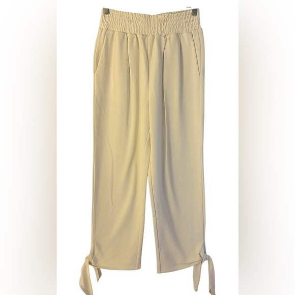 Cinq A Sept Liana Knotted Terry Pants In Gardenia Small - Picture 2 of 5